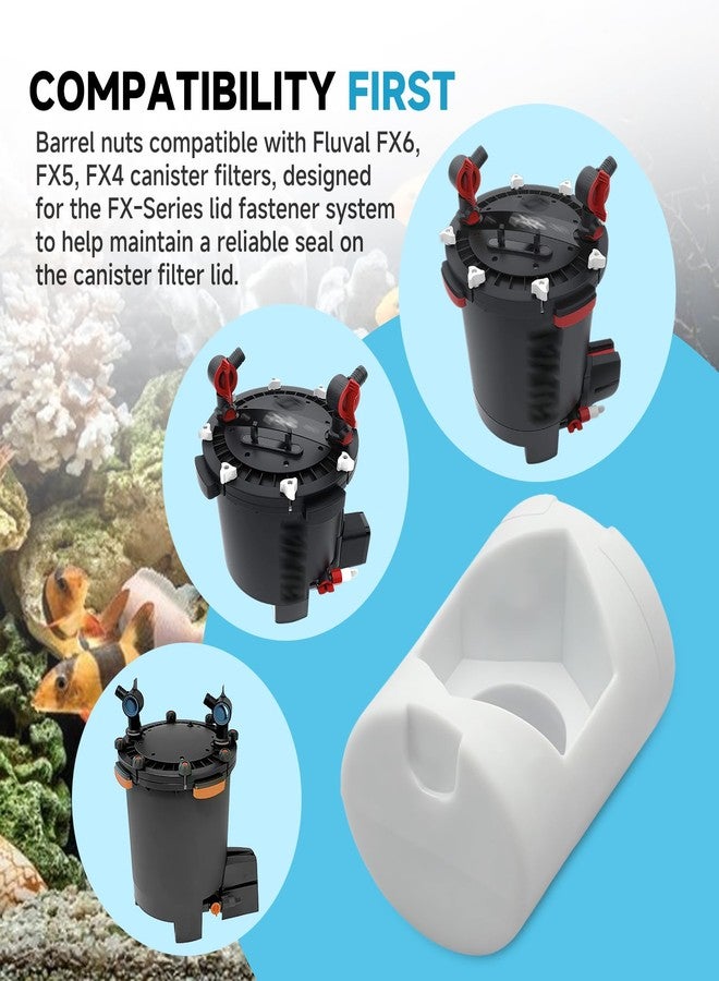 عبوة من 10 صواميل تثبيت غطاء فلتر حوض السمك، متوافقة مع غطاء فلتر Fluval FX6 وFX5 وFX4، قطع غيار مثبتات غطاء فلتر حوض السمك لسلسلة FX - Image 3